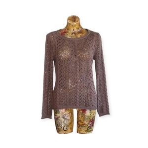 La Ligna knit top sweater brown medium
